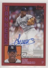 2019 Topps 1984 Topps Baseball Auto Red 15/25 Luis Severino #84A-LS Auto 1p5