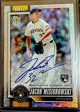 Jacob Misiorowski #10 Auto 2026 Topps Series 1 75th Anniversary Holo Logo /75 RC