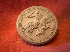 old majolica clay coin 100 Mark Henry the Lion the old Ravensburg 1923
