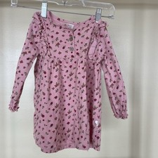 Organic Baby Girl Rabbit & Bear Pink Corduroy...
