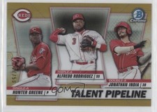 2020 Bowman Gold Refractor 27/50 Jonathan India Hunter Greene #TP-CIN 0w7