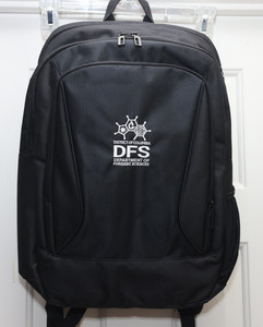 DC Dept Forensic Sciences DFS Backpack Black Employee Merch Washington CSI