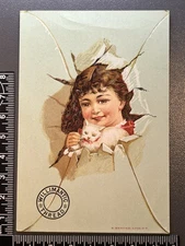 Antique Victorian Trade Card - Willimantic Thread Spool Cotton 