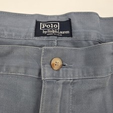 Vintage Polo Ralph Lauren Chinos Men 40x32 Blue Pleated Pants Made in USA Preppy