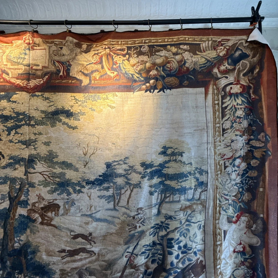 Réplica de tapiz renacentista real y real 9,75 pies x 7,55 pies de alto Foto 2 de 4
