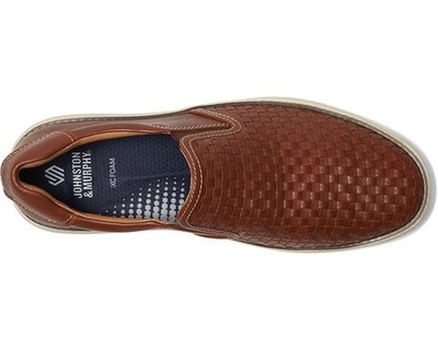Johnston & Murphy Mcguffey 2 Woven Slip-On Tan Leather | eBay
