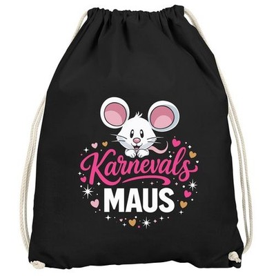 Turnbeutel - Karnevalsmaus - Accessoires Fasching Karneval Gadgets Spruch