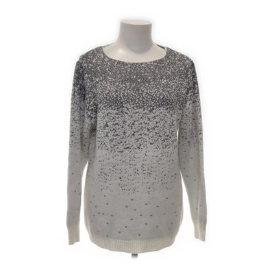 Strickpullover, Größe: 40, Weiß/Schwarz, Schlangenhaut, Damen #eqR