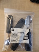 Medline Weighted Bendable 4 Pc Flatware Utensils Set Adaptable Special Needs