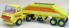 Tonka Bottom Dump Truck Vintage Orange Pressed Steel Small Scale Construction