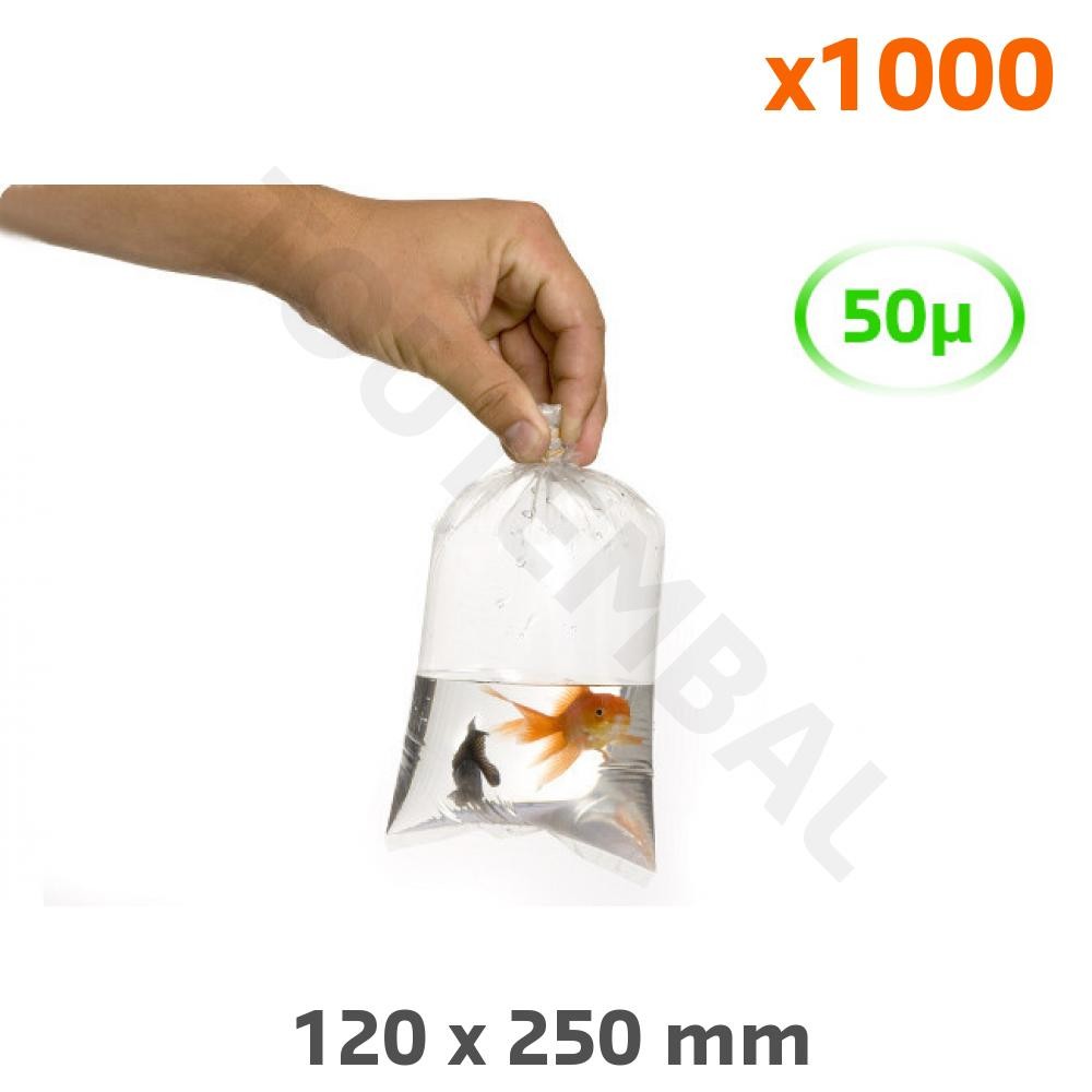 Sachet plastique de qualité supérieure 120 x 250 mm pochette transparente 50 microns lot de 1000