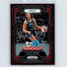 2024 Panini WNBA Monopoly Prizm Haley Jones #43 Classic Red Icons Atlanta Dream