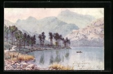 Artist Postcard Raphael Tuck & Sons No. 7286: Blea Tarn and Langdale Pikes 1906 