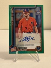 CARSON BENGE 2025 Topps Pro Debut #PD-55 Green Foil Auto /99  New York Mets