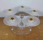 Lalique Crystal Vintage 8.5” Sophia Candelabra With Clear Bobeches Signed