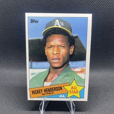 Rickey Henderson - 1985 Topps All-Star #706 - HOF - Oakland A's