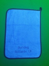 Bulldog Billiards Uk Quality Soft Snooker Or Pool Cue Towel Blue NEW