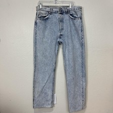 Vintage Levis 501 Jeans Mens 38x32 Fits34x29 Acid Wash Button Fly Made USA 80s