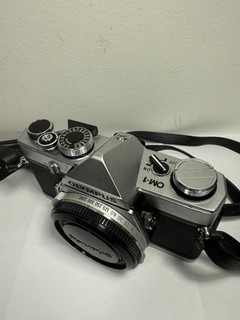 Olympus OM 1 35mm SLR Film Camera & Original Case. Needs cleaning