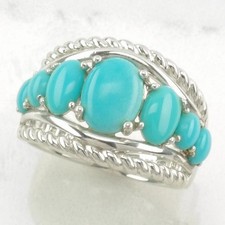 Turquoise Sterling Silver Ring Size 5