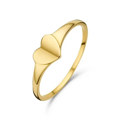 Damen Siegelring Herz Gold 585 Ring Größen 48 50 52 54 56 58 - Bild 1 von 2