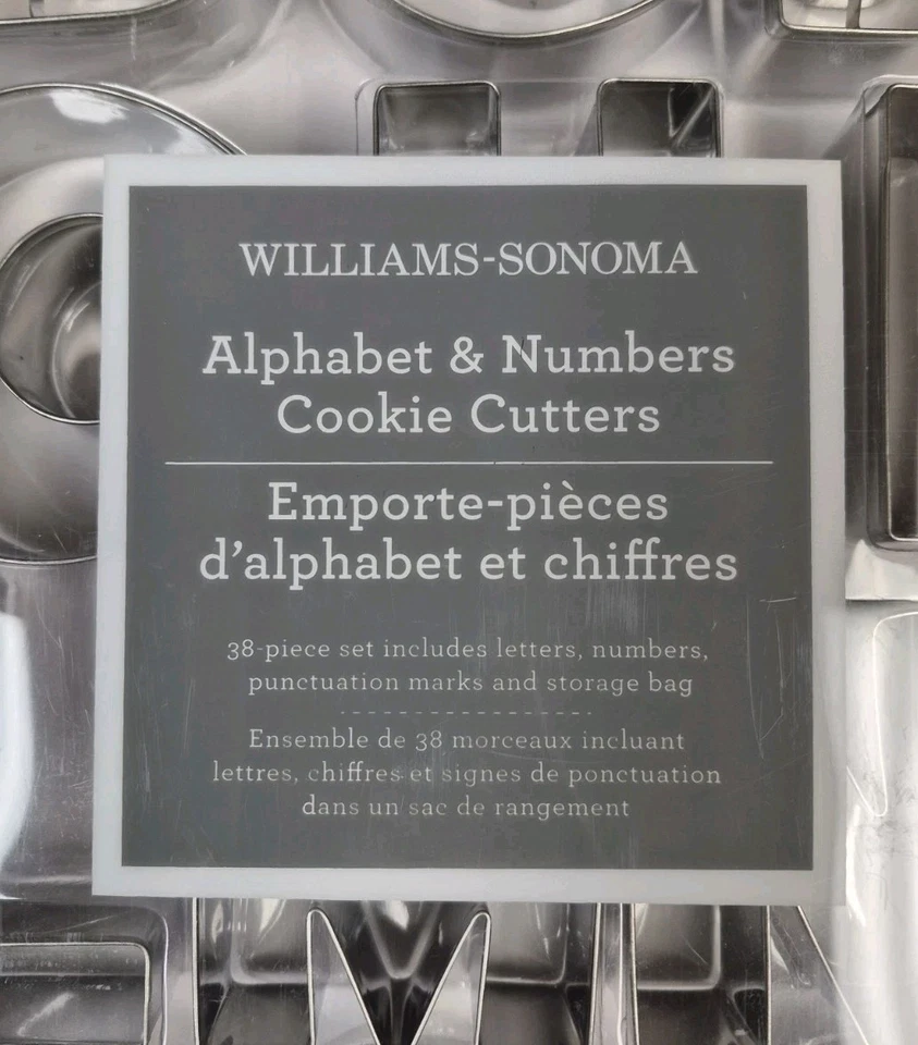 Juego de cortadores de galletas Williams-Sonoma 38 alfabeto y números nuevos Foto 3 de 4