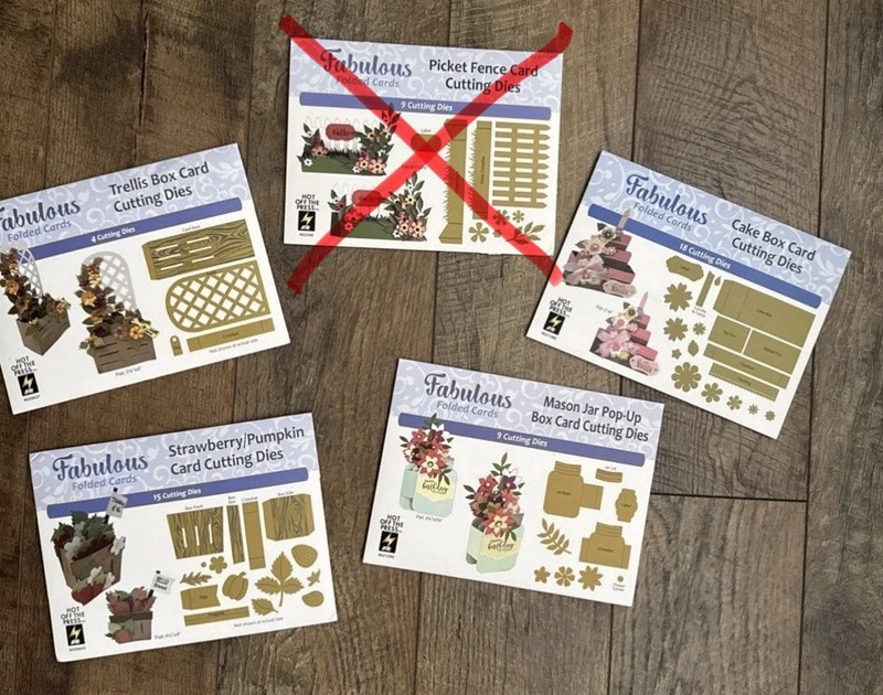 LOT Fabulous Folded By Hot Off The Press Card Cutting Dies 3D Cards