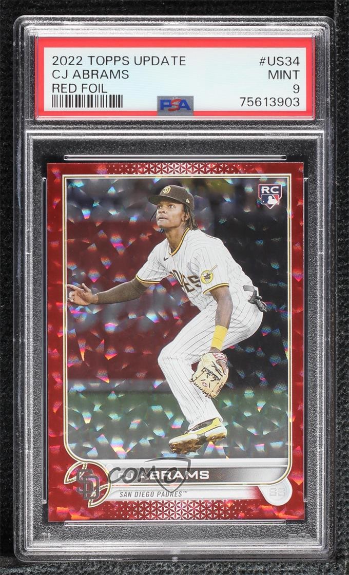 2022 Topps Update Red Foil 27/199 CJ Abrams #US34 PSA 9 MINT 0x3q
