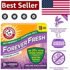 Forever Fresh Lavender Clumping Cat Litter - 18lb Odor Control for All Cats 1.05 per pound