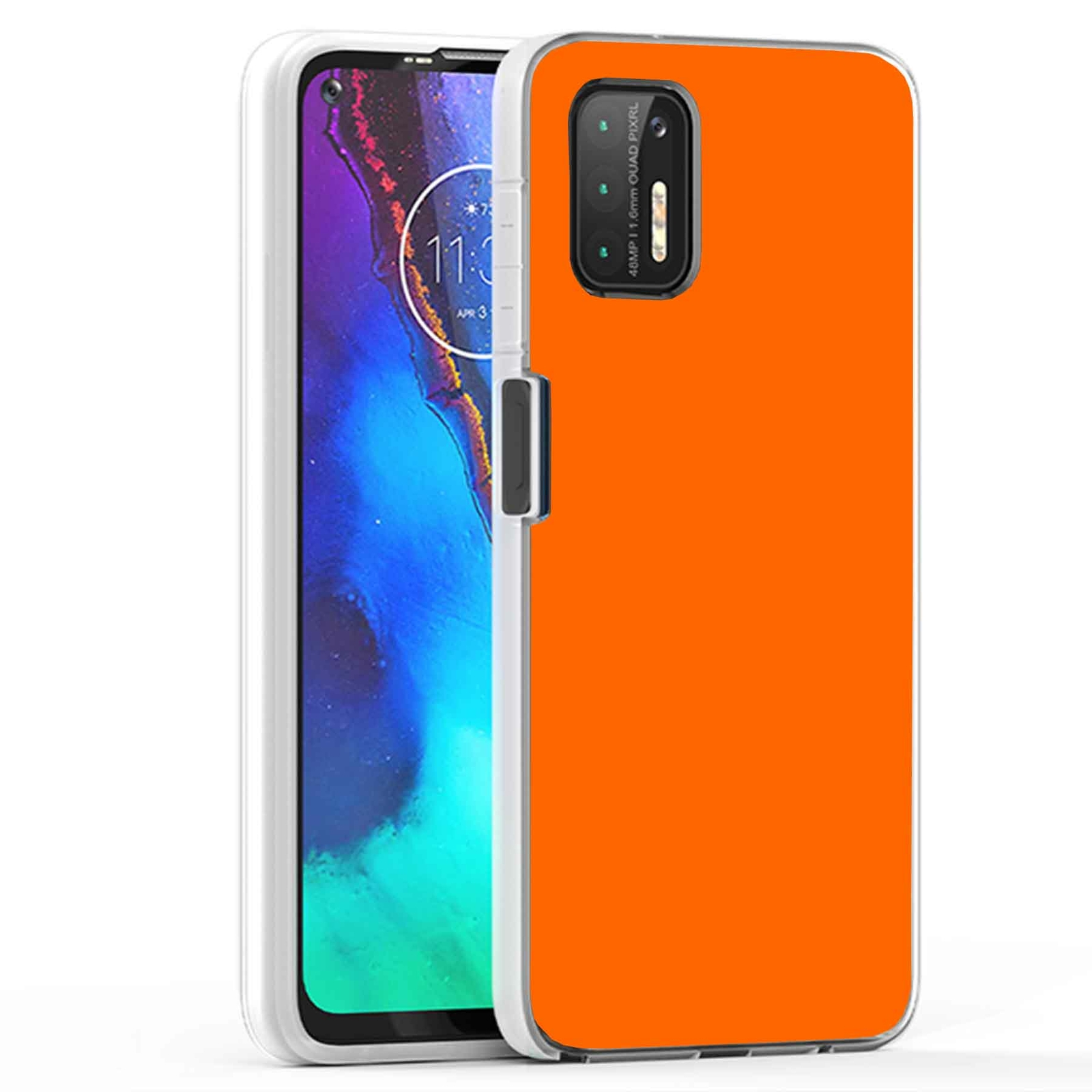 Phone Case Cover for Motorola Moto G Stylus 2021,Orange Print, USA