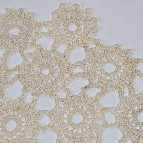 Vintage Retro Crochet Embroidery Tatted Lace Table Runner Doilie Handmade 27"x9" - Picture 8 of 9