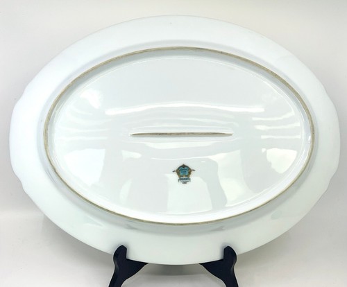 Noritake Milroy Oval Platter 1930s 50s Large 16in Floral Gold Gilt Japan Vtg - Picture 9 of 11