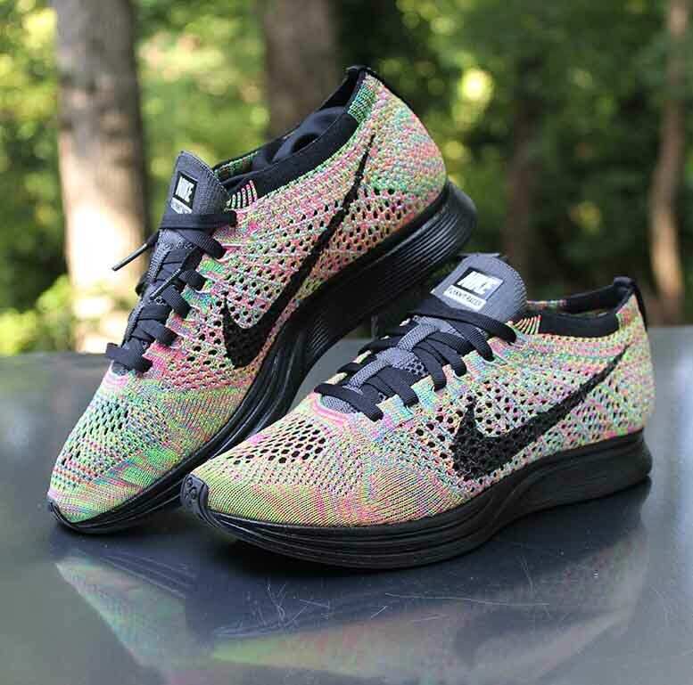 Nike Flyknit Racer Multicolor Grey Tongue 2016 Men's Size Nike Flyknit Racer Multicolor Grey Tongue 2016 Men's Size