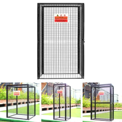 EASYSHOPPING Gas Bottle Collapsible Cylinder Bottle Storage Mesh Cage Galvanised Steel