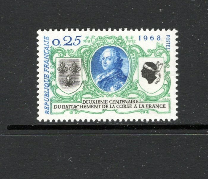 France 1968 LOUIS XV, ARMS OF FRANCE AND CORSICA MNH SC 1222 | eBay