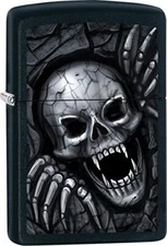 Zippo Lighter- Personalized Engrave for Skull Emblem Part1 Vampire Skull #Z561