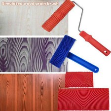 Wood Graining Tool Set Fake Wood Grain Roller Painting Tool with Handle DIY 6pcs