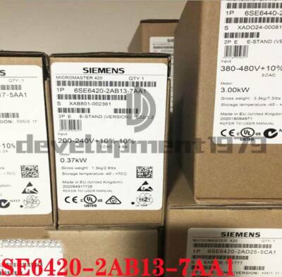 New 1Pcs Siemens 6SE6420-2AB13-7AA1 MM420 0.37KW 6SE6 420-2AB13-7AA1 inverter