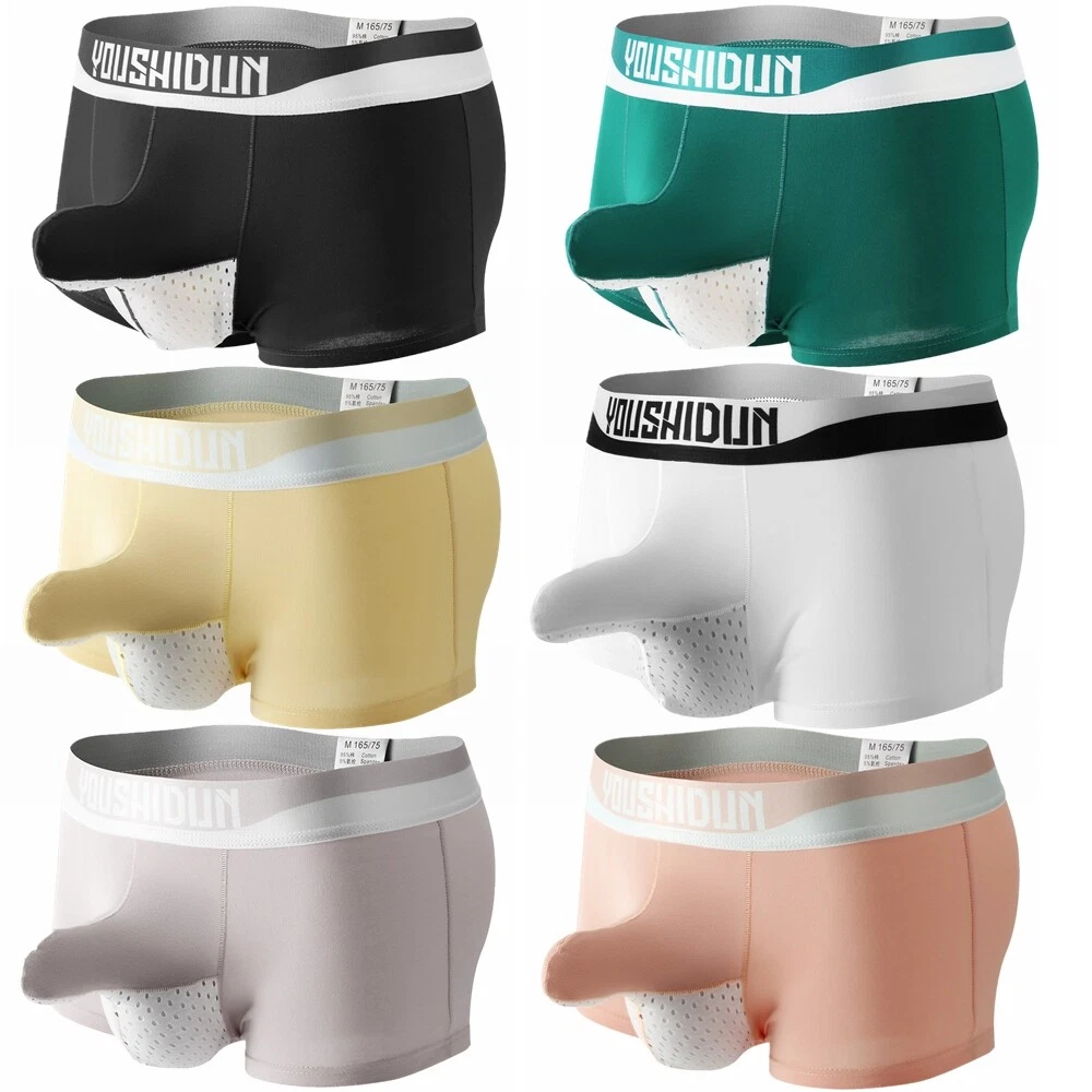 6 Pack Mens Boxer Shorts Bulge Pouch Soft Underwear Cotton Trunks Underpants