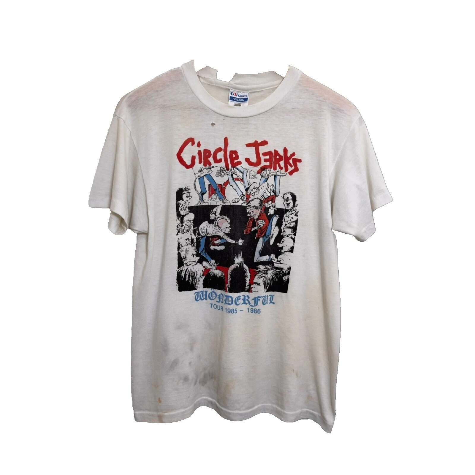 Mezcla de algodón Hanes Graphic Tee Camisetas Vintage Punk para Hombres