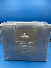 JCP Home Flannel Full Sheet Set 100 Cotton Light Blue Flannel,