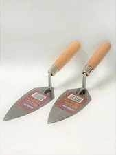 Shop-Tek （2-Pc) 5-3/4" x 2-1/2" Point Trowel with Hardwood Handle, #03015