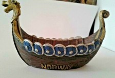 Norway Viking Ship Resin Candy Dish, NEW
