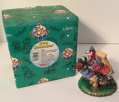Enesco ''Golf Is A Good Walk Spoiled'' 1997 David Olsen DOG GONE GOLF NIB  299286