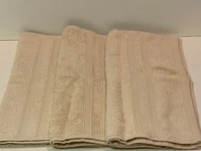 New (set of 3) Simply Essential Cotton Hand Towels Sand Shell Color 16" x 26"