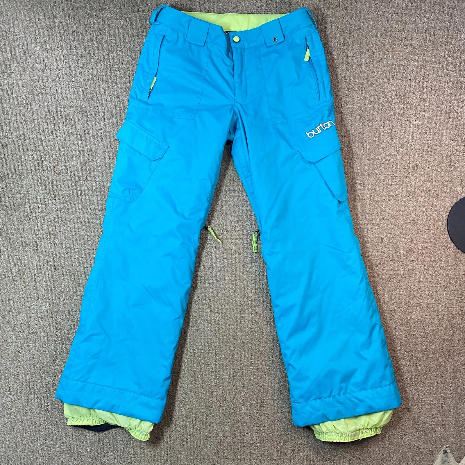 burton snowboard teal turquoise youth pants