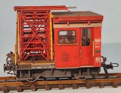 H0m--RhB Xm 2/2 9912-- Ep. IV --tower car --Tower for Bemo shunting tractor