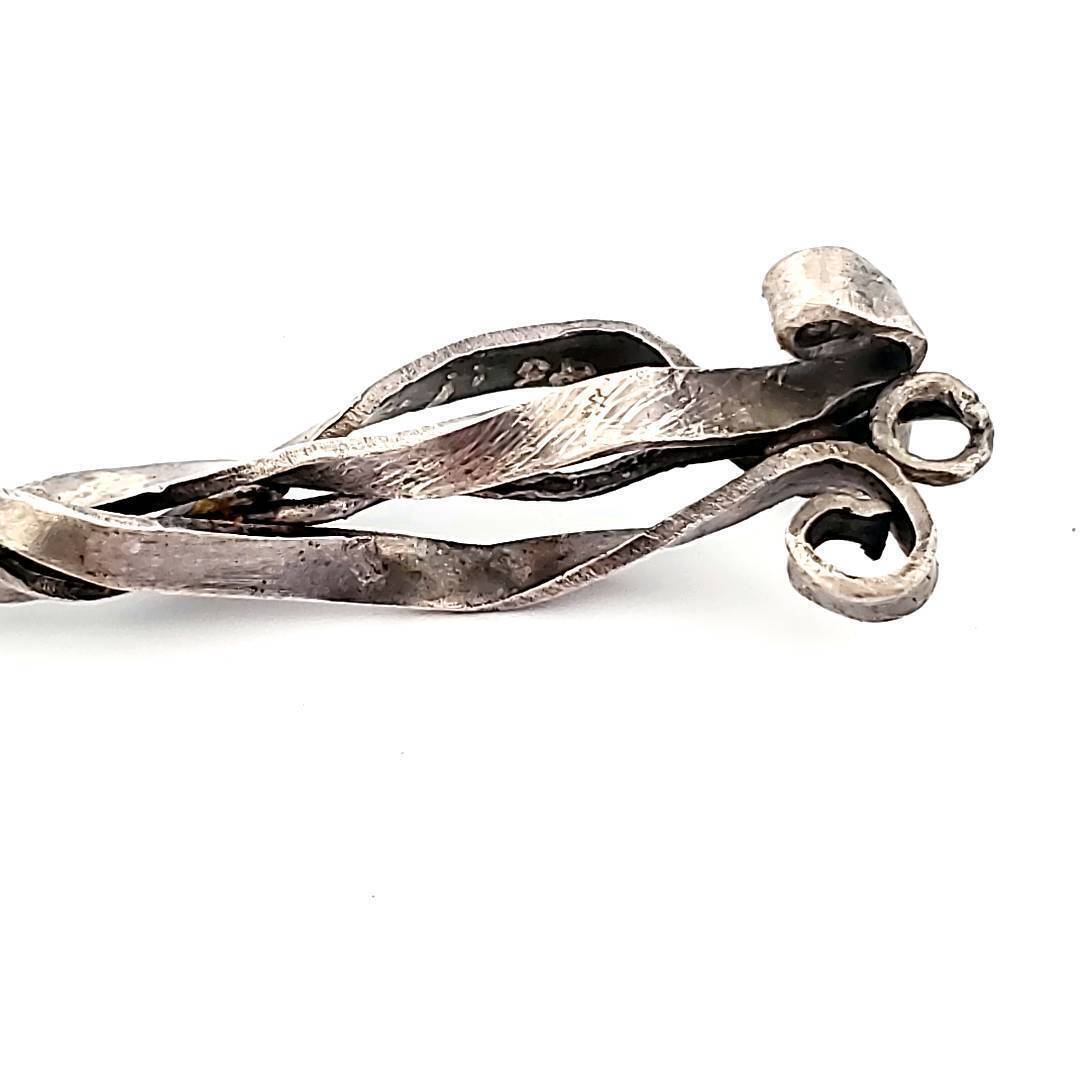 HAND WROUGHT STERLING SILVER MODERNIST PENDANT BY… - image 3