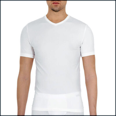 3 T-Shirt C&C Kurze Ärmel V-Ausschnitt Aus Mikrofaser Elasticized - Hunk
