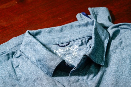 Nautica Poloshirt Herren Größe Medium Faded Navy Freizeit Kurzarm Erwachsene - Bild 4 von 5